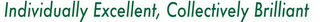 INDIVIDUALLY EXCELLENT, COLLECTIVELY BRILLIANT logo
