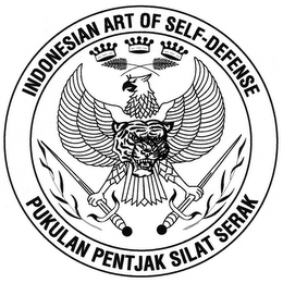 INDONESIAN ART OF SELF-DEFENSE PUKULAN PENTJAK SILAT SERAK logo