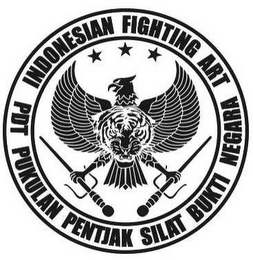 INDONESIAN FIGHTING ART PDT PUKULAN PENTJAK SILAT BUKTI NEGARA logo