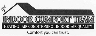 INDOOR COMFORT TEAM HEATING - AIR CONDITIONING - INDOOR AIR QUALITY COMFORT YOU CAN TRUST. logo