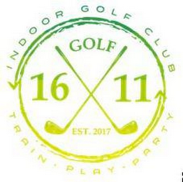 INDOOR GOLF CLUB TRAIN · PLAY · PARTY 1611 GOLF EST. 2007 logo