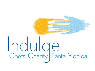INDULGE CHEFS. CHARITY. SANTA MONICA. logo