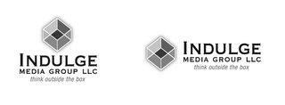 INDULGE MEDIA GROUP LLC THINK OUTSIDE THE BOX logo