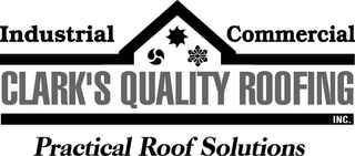 INDUSTRIAL COMMERCIAL CLARK'S QUALITY ROOFING INC. PRACTICAL ROOF SOLUTIONS logo