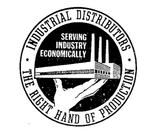 INDUSTRIAL DISTRIBUTORS THE RIGHT HAND OF PRODUCTION SERVING INDUSTRY ECONOMICALLY logo