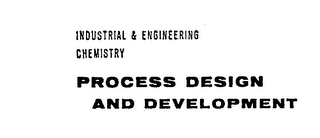 INDUSTRIAL & ENGINEERING CHEMISTRY PROCESS DESIGN AND DEVELOPMENT logo