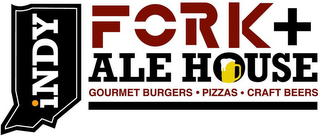 INDY FORK + ALE HOUSE GOURMET BURGERS ·PIZZAS · CRAFT BEERS logo