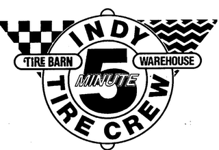 INDY TIRE CREW TIRE BARN WAREHOUSE 5 MINUTE logo