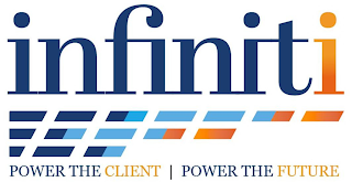 INFINITI POWER THE CLIENT POWER THE FUTURE logo