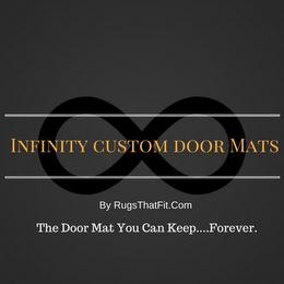 INFINITY DOOR MATS THE DOOR MAT YOU CAN KEEP...FOREVER. RUGSTHATFIT.COM logo