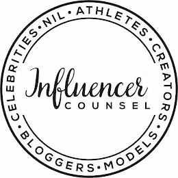 INFLUENCER COUNSEL CELEBRITIES NIL ATHLETES CREATORS BLOGGERS MODELS logo