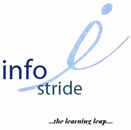 INFO I STRIDE ...THE LEARNING LEAP.... logo
