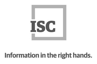 INFORMATION IN THE RIGHT HANDS ISC logo
