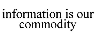 INFORMATION IS OUR COMMODITY logo