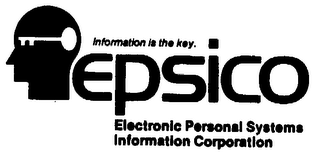INFORMATION IS THE KEY. EPSICO ELECTRONIC PERSONAL SYSTEMS INFORMATION CORPORATION logo