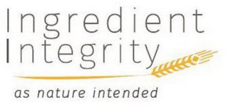 INGREDIENT INTEGRITY AS NATURE INTENDED logo
