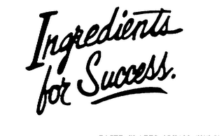 INGREDIENTS FOR SUCCESS. logo