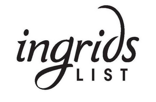 INGRIDS LIST logo