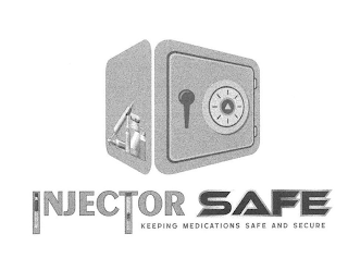 INJECTOR SAFE KEEPING MEDICATIONS SAFE AND SECURE logo
