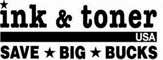 INK & TONER USA SAVE BIG BUCKS logo