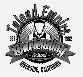 INLAND EMPIRE EST 1982 BARTENDING SCHOOL RIVERSIDE, CALIFORNIA logo