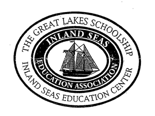 INLAND SEAS EDUCATION ASSOCIATION THE GREAT LAKES SCHOOLSHIP INLAND SEAS EDUCATION CENTER logo