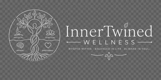 INNERTWINED WELLNESS ROOTED WITHIN. BALANCED IN LIFE. ALIGNED IN SOUL. PHYSICAL SPIRITUAL MENTAL EMOTIONAL logo