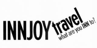 INNJOY TRAVEL WHAT ARE YOU INN TO? logo