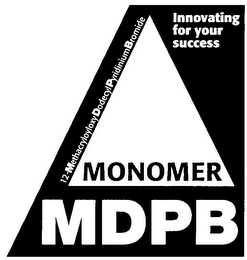 INNOVATING FOR YOUR SUCCESS 12-METHACRYLOYLOXYDODECYLPYRIDINIUMBROMIDE MONOMER MDPB logo