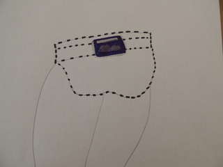 INSIDE VIEW OF THE BIKINI BOTTOM. INTERIOR POCKET IS ACESSABLE WHEN THE ZIPPER IS UNZIPPED. logo