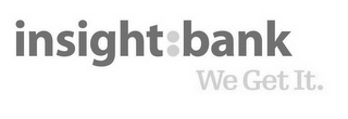 INSIGHT: BANK WE GET IT. logo