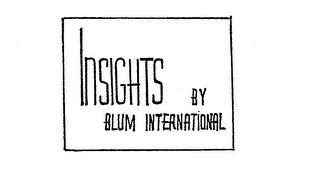 INSIGHTS BY BLUM INTERNATIONAL logo