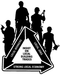 INSIST ON LOCAL BUILDING TRADES STRONG LOCAL ECONOMY LOCAL WORKERS LOCAL JOBS logo