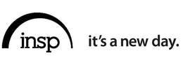 INSP IT'S A NEW DAY. logo