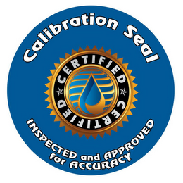 INSPECTED AND APPROVED FOR ACCURACY CERTIFIED CALIBRATION SEAL
