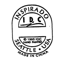 INSPIRADO IDC 1995 IDC HAND PAINTED SEATTLE USA MADE IN CHINA logo