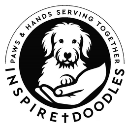 INSPIRE DOODLES PAWS & HANDS SERVING TOGETHER logo