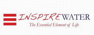 INSPIRE WATER THE ESSENTIAL ELEMENT OF LIFE logo