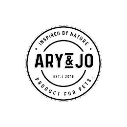 INSPIRED BY NATURE - ARY & JO - EST./2019 - PRODUCT FOR PETS logo