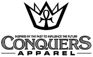 INSPIRED BY THE PAST TO INFLUENCE THE FUTURE CONQUERS APPAREL logo