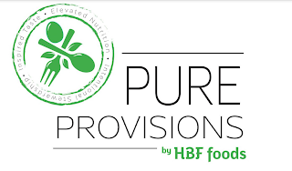 INSPIRED TASTE · ELEVATED NUTRITION · INTENTIONAL STEWARDSHIP · PURE PROVISIONS BY HBF FOODS logo
