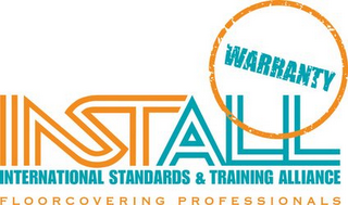INSTALL WARRANTY INTERNATIONAL STANDARDS & TRAINING ALLIANCE FLOORCOVERING PROFESSIONALS logo