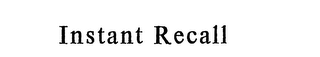INSTANT RECALL logo