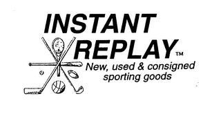INSTANT REPLAY NEW, USED & CONSIGNED SPORTING GOODS logo