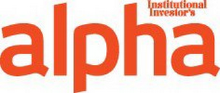 INSTITUTIONAL INVESTOR'S ALPHA logo