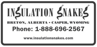 INSULATION SNAKES BRETON, ALBERTA · CASPER, WYOMING PHONE: 1-888-696-2567 WWW.INSULATIONSNAKES.COM logo