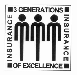 INSURANCE 3 GENERATIONS OF EXCELLENCE INSURANCE logo