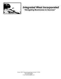 INTEGRATED WEST INCORPORATED "NAVIGATING BUSSINESSES TO SUCCESS" logo