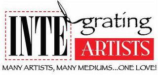 INTEGRATING ARTISTS MANY ARTISTS, MANYMEDIUMS...ONE LOVE! logo
