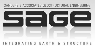 INTEGRATING EARTH & STRUCTURE SAGE SANDERS & ASSOCIATES GEOSTRUCTURAL ENGINEERING logo